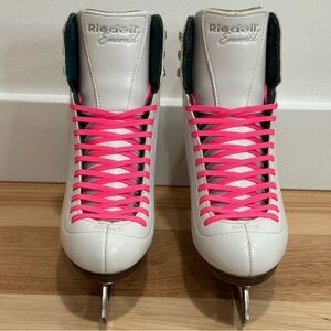 Riedell Emerald Model 119W Ladies Womens White Figure Ice Skates Size 7.5